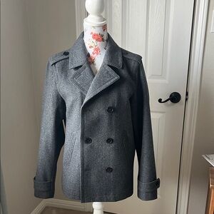 Express Gray Peacoat